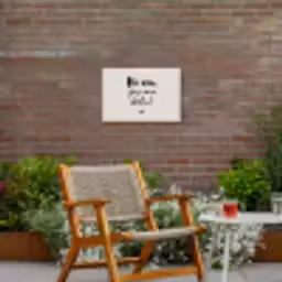 Tekst - Hé zon, ga je mee stralen? - Quotes - Zomer Tuinposter op houten frame 2 cm dik klein -sfeer3