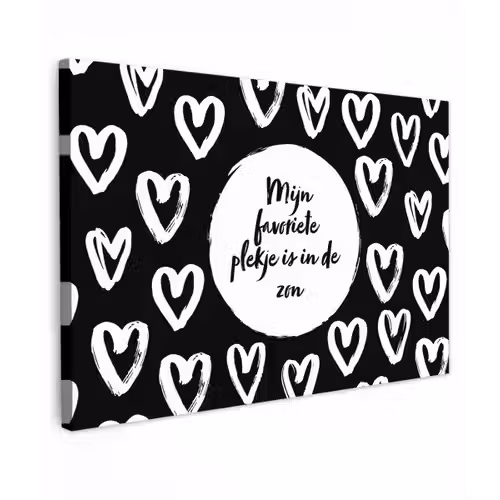 Tekst - Mijn favoriete plekje is in de zon - Quotes - Zomer - Zon Tuinposter op houten frame 2 cm dik klein -3d