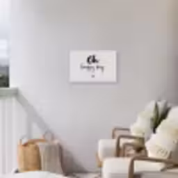 Tekst - Oh happy day - Quotes - Blij Tuinposter op houten frame 2 cm dik klein -sfeer1