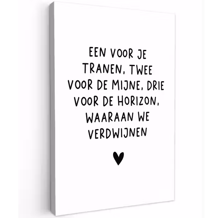 De horizon waaraan we verdwijnen - Quotes - Spreuken - Bløf Tuinposter op houten frame 2 cm dik klein -3d
