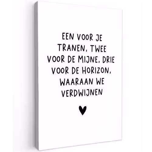 De horizon waaraan we verdwijnen - Quotes - Spreuken - Bløf Tuinposter op houten frame 2 cm dik klein -3d