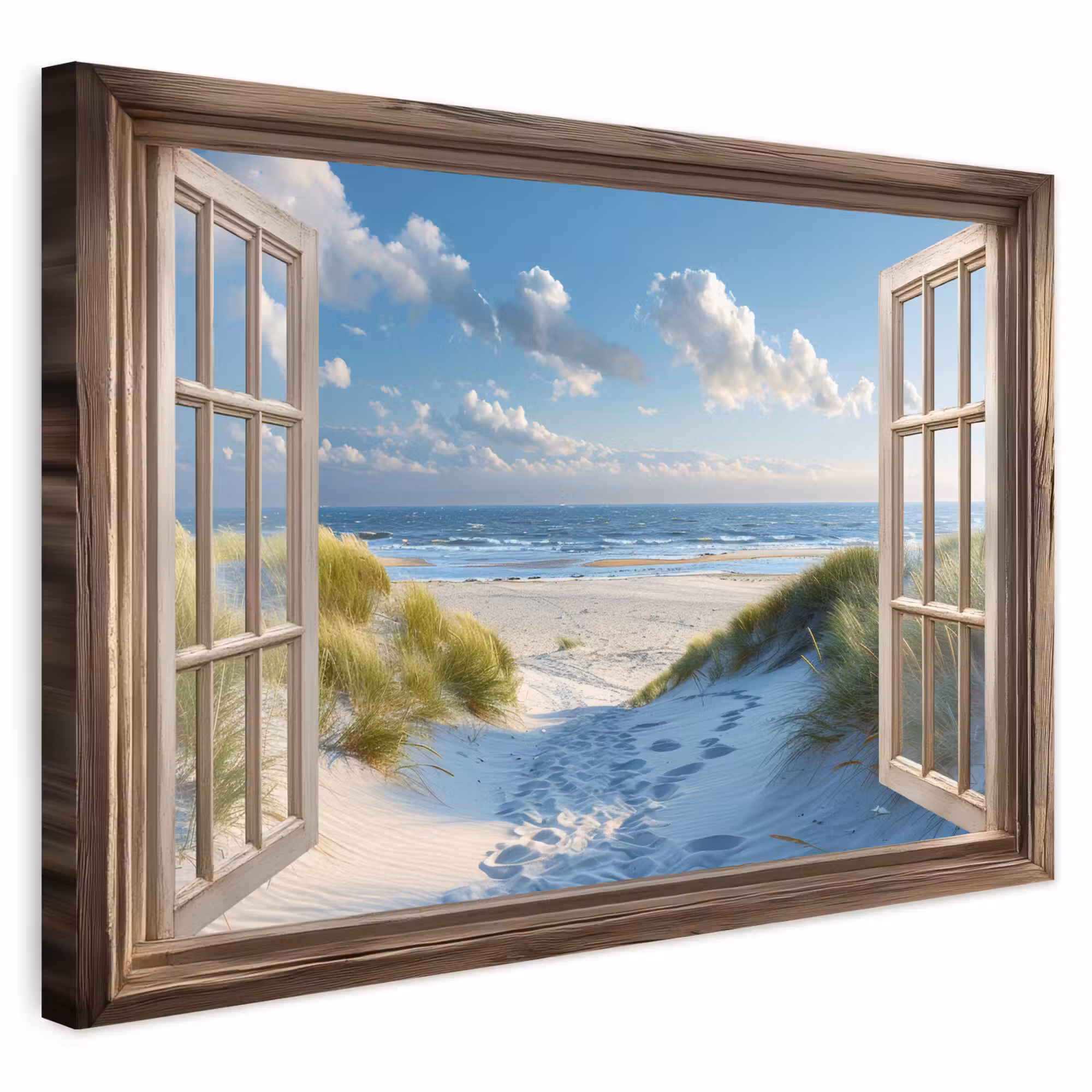 Outdoor Canvas Print - View - Beach - Window - Dunes - Sea