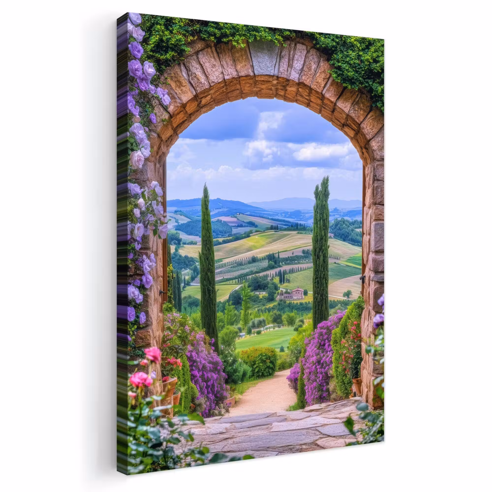 Outdoor Canvas Print - Vista - Tuscany - Landscape - Gateway