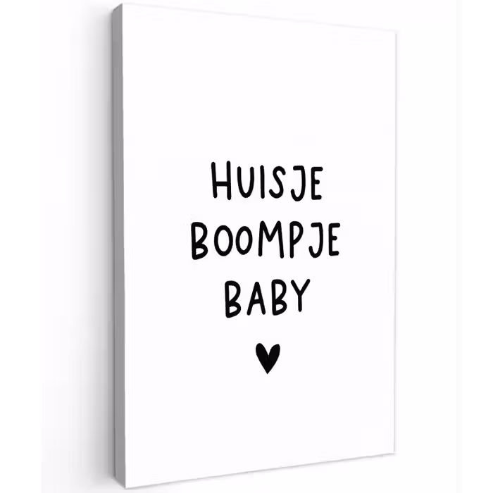 Huisje boompje baby - Spreuken - Quotes Tuinposter op houten frame 2 cm dik klein -3d