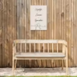 Wijn en Zonnen Tuinposter op houten frame 2 cm dik klein -sfeer4