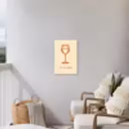 Wijn - Zomer - Quote - Oranje Tuinposter op houten frame 2 cm dik klein -sfeer1