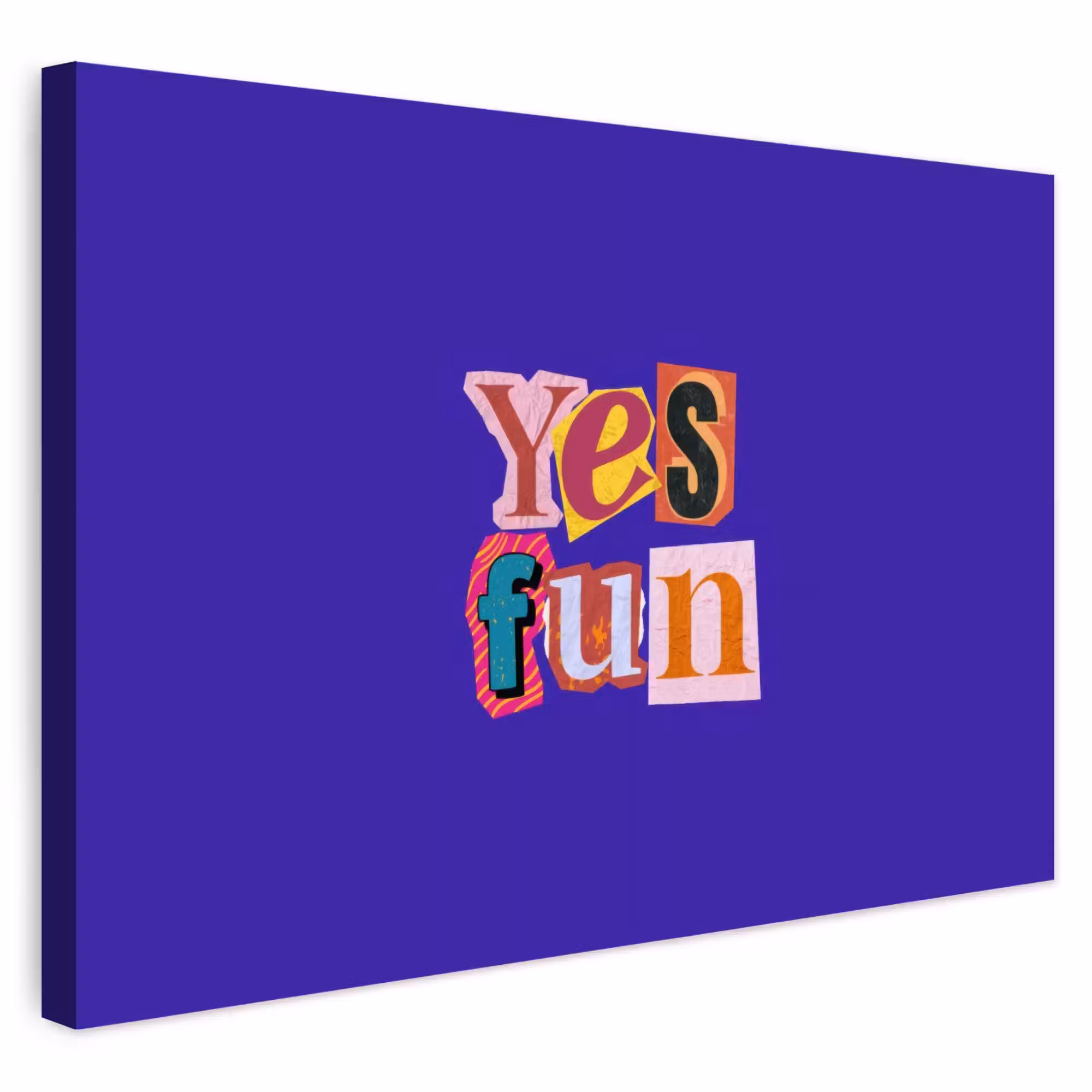Outdoor Canvas Print - Yes fun - Colorful - Collage style