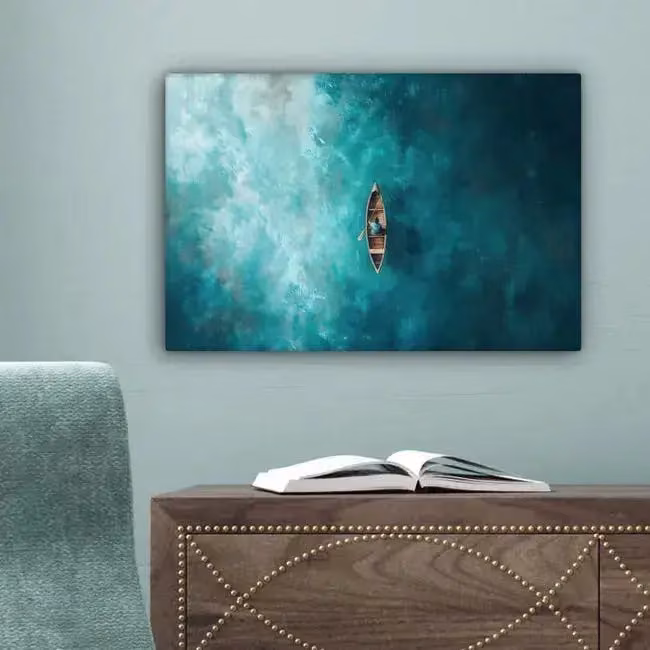 Schilderij aan wand