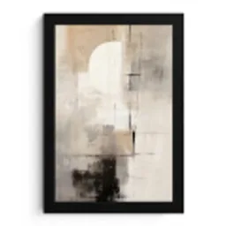 Abstract - Kunst - Grijs fotolijst zwart zonder passe partout klein -3d