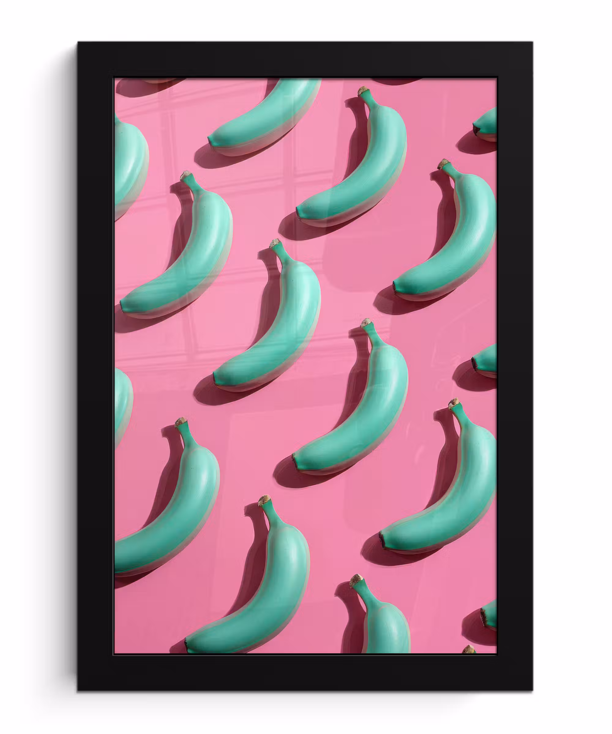 Photo Frame - Bananas - Pattern - Blue - Pink