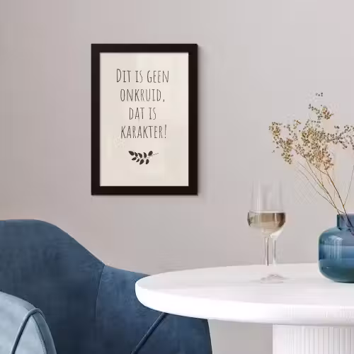 Bruin - Minimalistisch - Quote - Zomer fotolijst zwart zonder passe partout klein -sfeer4