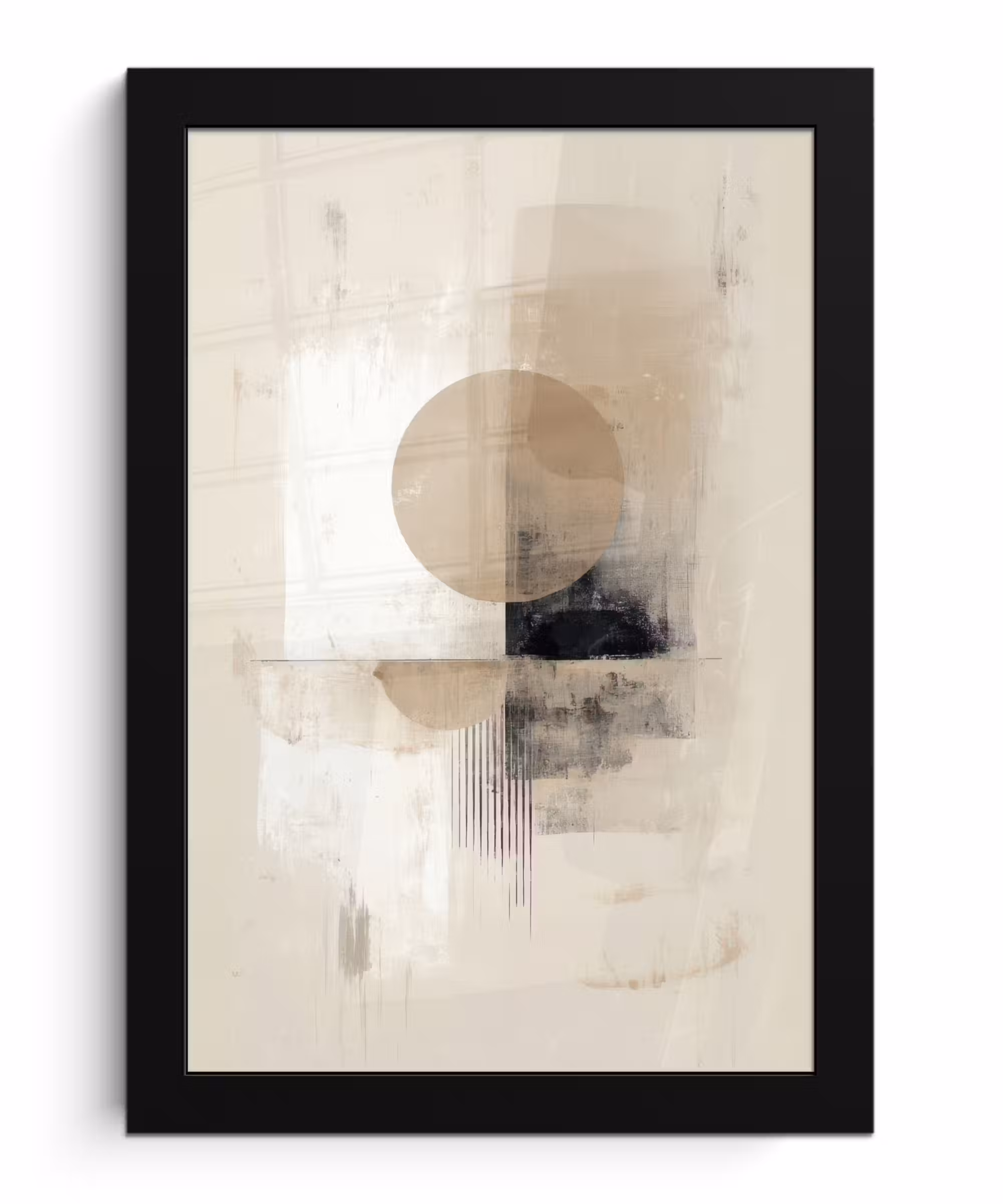 Photo Frame - Circle - Composition - Depth - Beige