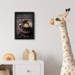 Kop - Koffie - Hout - Bonen fotolijst zwart zonder passe partout klein -usfeer4_kinderkamer