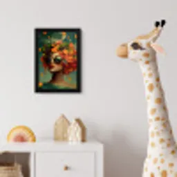 Vrouw - Sinaasappel - Bessen - Oranje fotolijst zwart zonder passe partout klein -usfeer4_kinderkamer