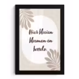 Bloemen - Quote - Zomer - Beige fotolijst zwart zonder passe partout klein -3d