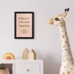 Tuin - Roze - Quote - Zon fotolijst zwart zonder passe partout klein -usfeer4_kinderkamer