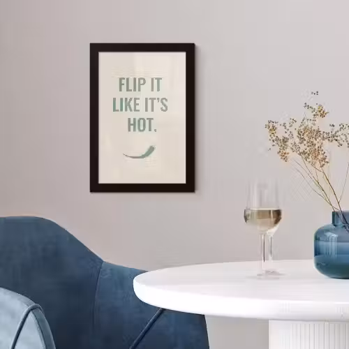 Groen - Quote - Zomer - Chilipeper fotolijst zwart zonder passe partout klein -sfeer4