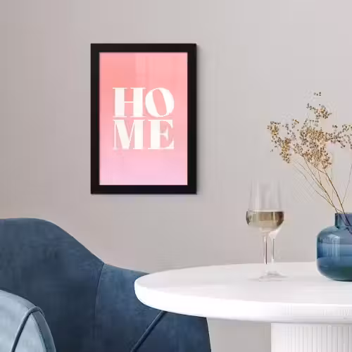 Home - Letters - Groot - Roze fotolijst zwart zonder passe partout klein -sfeer4