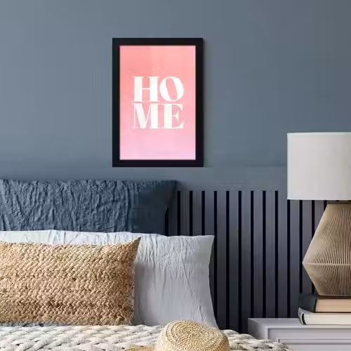 Home - Letters - Groot - Roze fotolijst zwart zonder passe partout klein -sfeer3