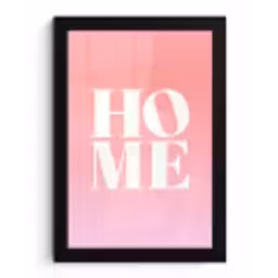 Home - Letters - Groot - Roze fotolijst zwart zonder passe partout klein -3d