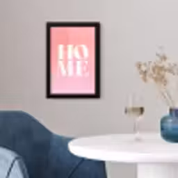 Home - Letters - Groot - Roze fotolijst zwart zonder passe partout klein -sfeer4