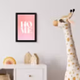 Home - Letters - Groot - Roze fotolijst zwart zonder passe partout klein -usfeer4_kinderkamer