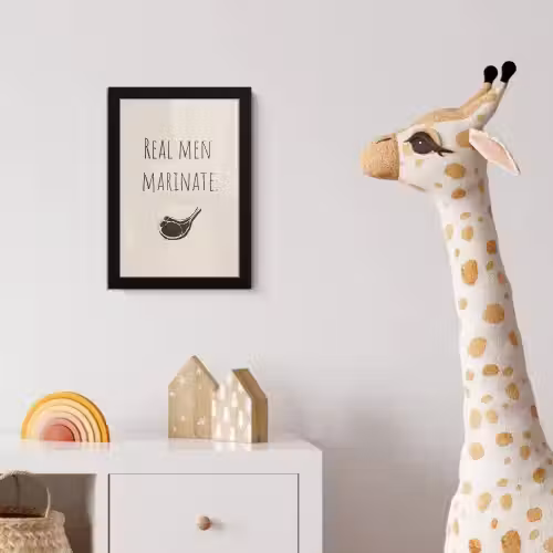 Vlees - Minimalistisch - Beige - Quote fotolijst zwart zonder passe partout klein -usfeer4_kinderkamer