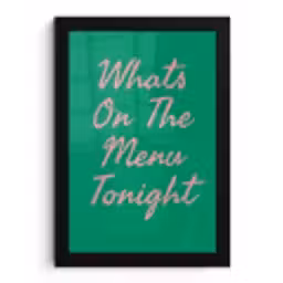 Menu - Quote - Roze fotolijst zwart zonder passe partout klein -3d
