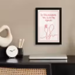 Minimalistisch - Vork - Lepel - Lijntekening fotolijst zwart zonder passe partout klein -sfeer1