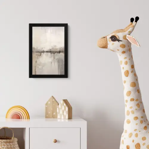 Moderne kunst - Abstract - Beige fotolijst zwart zonder passe partout klein -usfeer4_kinderkamer