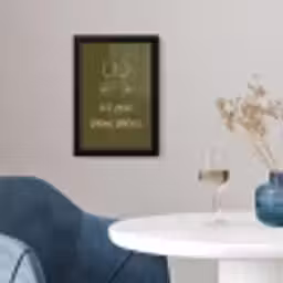 Roze - Groen - Wijn - Quote fotolijst zwart zonder passe partout klein -sfeer4