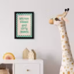 Quote - Groen - Geblokt - Keuken fotolijst zwart zonder passe partout klein -usfeer4_kinderkamer