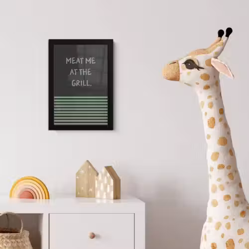 Quote - Groen - Grill - Zomer fotolijst zwart zonder passe partout klein -usfeer4_kinderkamer