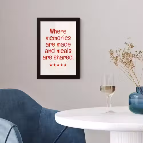 Quote - Sterren - Rood - Memories fotolijst zwart zonder passe partout klein -sfeer4