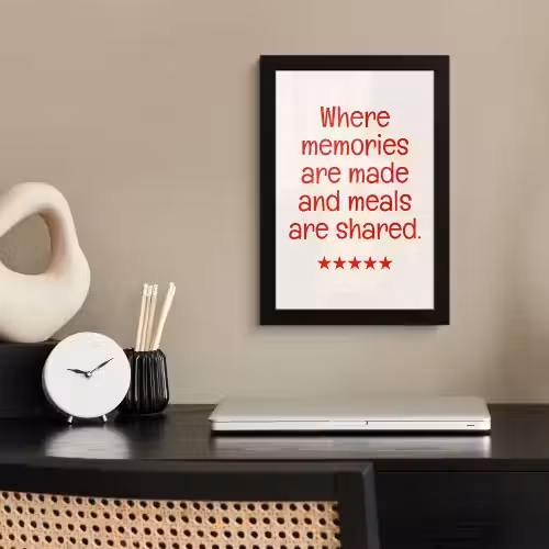 Quote - Sterren - Rood - Memories fotolijst zwart zonder passe partout klein -sfeer1