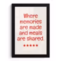 Quote - Sterren - Rood - Memories fotolijst zwart zonder passe partout klein -3d
