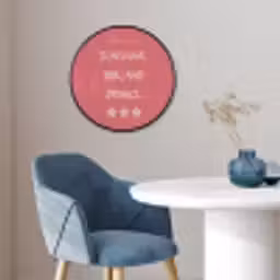 BBQ - Quote - Roze - Zomer Fotolijst rond zonder passe partout klein -sfeer2