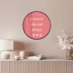 BBQ - Quote - Roze - Zomer Fotolijst rond zonder passe partout klein -sfeer3