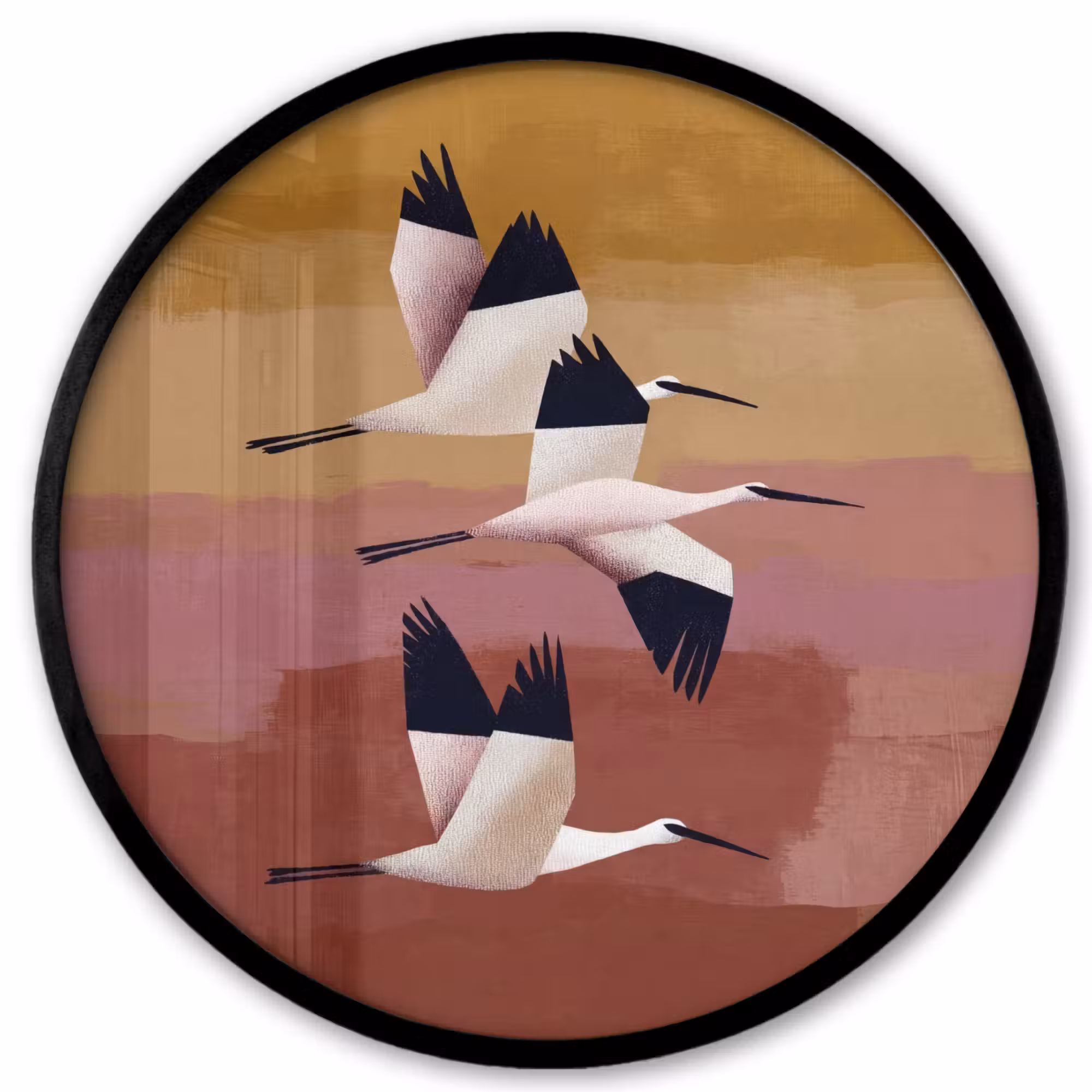 Photo Frame Round - Birds - Beak - Abstract