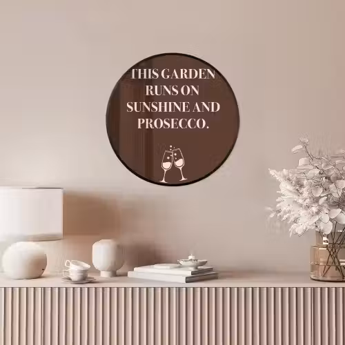 Bruin - Zomer - Quote - Drinken Fotolijst rond zonder passe partout klein -sfeer3