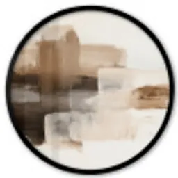 Penseelstreken - Abstract landschap - Rust Fotolijst rond zonder passe partout klein -3d