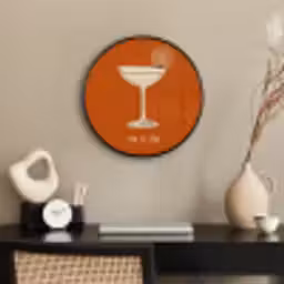 Cocktail - Oranje - Zomer - Quote Fotolijst rond zonder passe partout klein -sfeer1