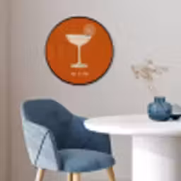 Cocktail - Oranje - Zomer - Quote Fotolijst rond zonder passe partout klein -sfeer2