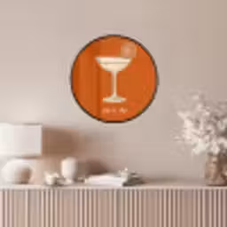 Cocktail - Oranje - Zomer - Quote Fotolijst rond zonder passe partout klein -sfeer3