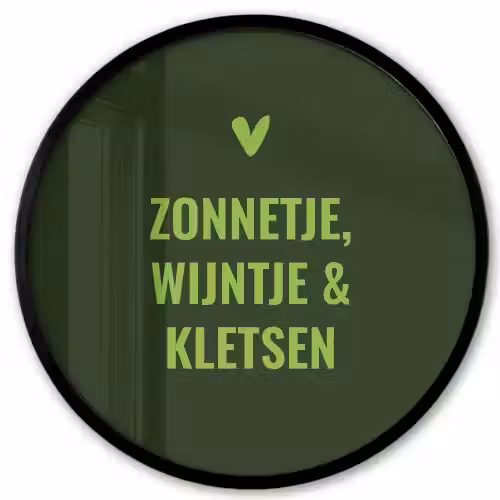 Donkergroen - Quote - Zon - Zomer Fotolijst rond zonder passe partout klein -3d