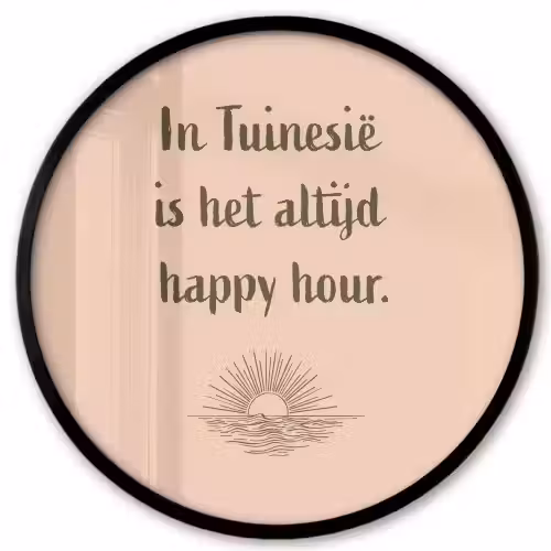 Tuin - Roze - Quote - Zon Fotolijst rond zonder passe partout klein -3d