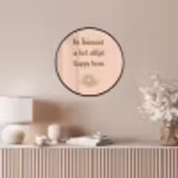 Tuin - Roze - Quote - Zon Fotolijst rond zonder passe partout klein -sfeer3