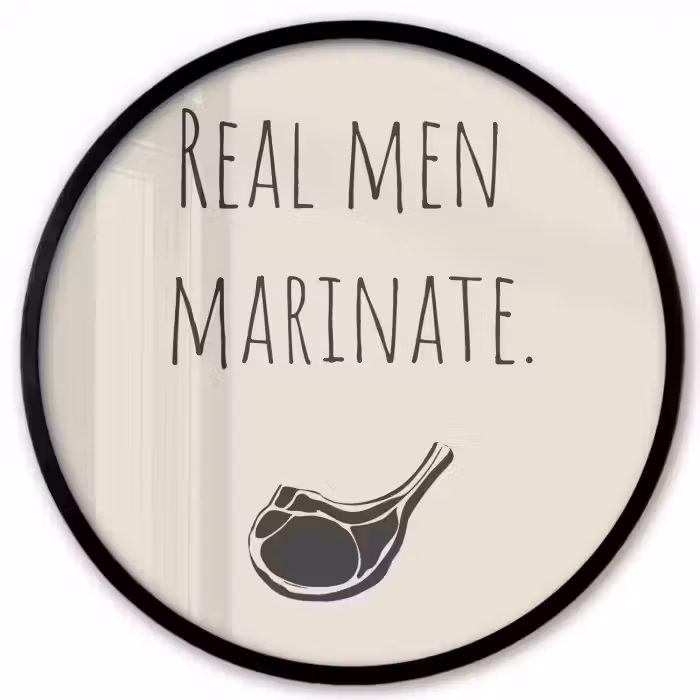 Vlees - Minimalistisch - Beige - Quote Fotolijst rond zonder passe partout klein -3d