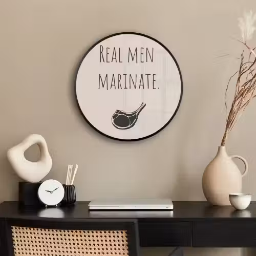 Vlees - Minimalistisch - Beige - Quote Fotolijst rond zonder passe partout klein -sfeer1