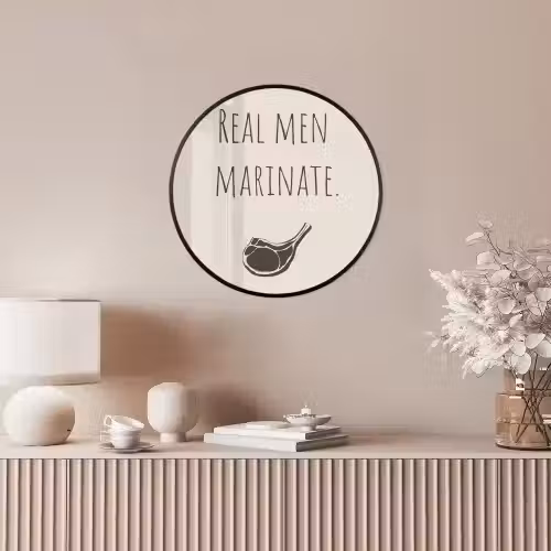 Vlees - Minimalistisch - Beige - Quote Fotolijst rond zonder passe partout klein -sfeer3